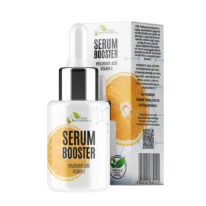 Serum Booster MYSKINCARE - Siero viso illuminante con Acido Ialuronico e Vitamina C, idratante e antiossidante, 100% Green e Made in Italy